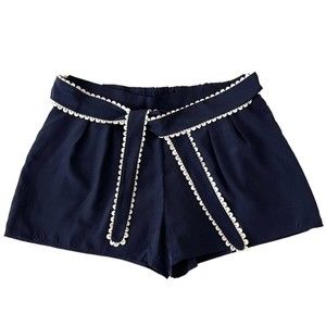 Francesca’s Collection Navy Tie Waist Women’s Summer Shorts